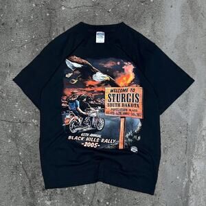 Vintage 2005 sturgis south dakota biker black tee